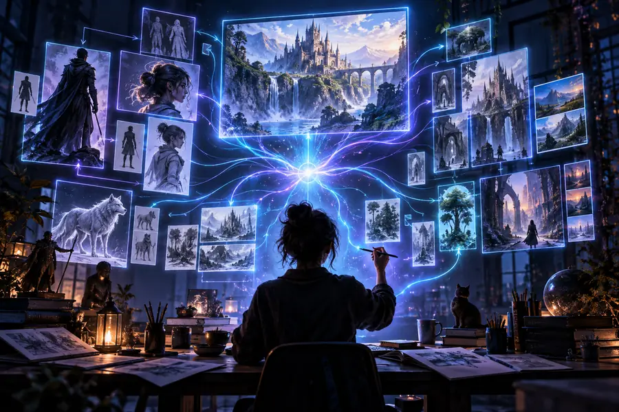 Early visual concept for understanding Artflow AI